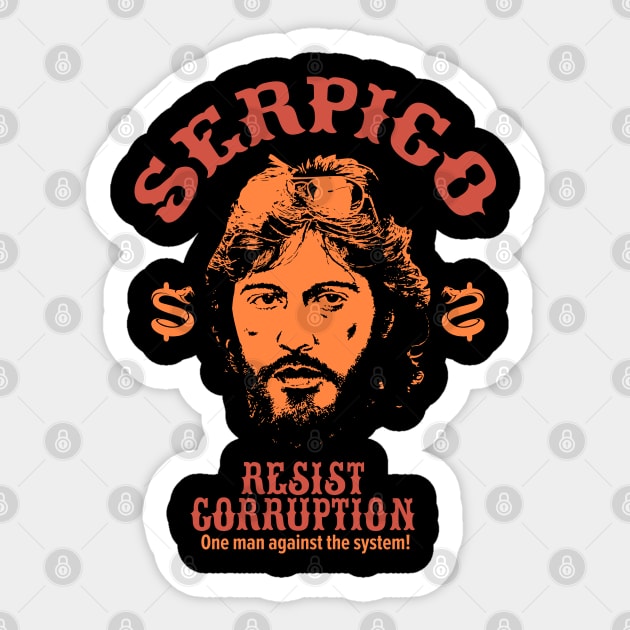 Serpico: A Badge of Integrity - Al Pacino Inspired T-Shirt Sticker by Boogosh